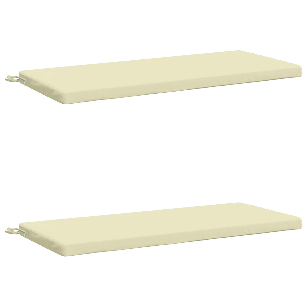 vidaXL 2-Piece Bench Cushions SOEST 2 pcs 100% Polyester Cream
