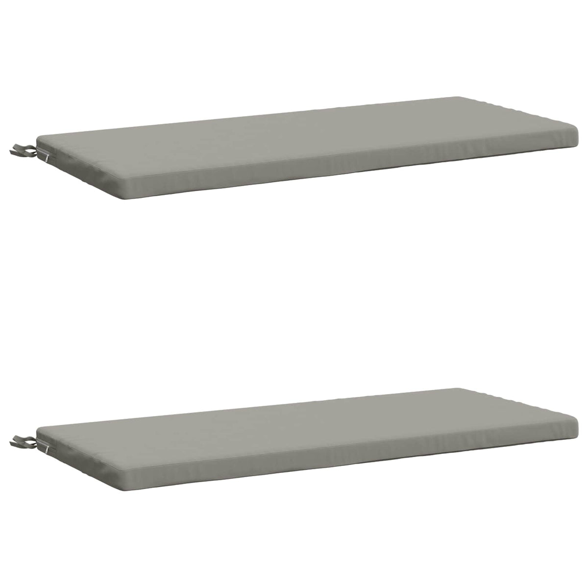 vidaXL 2-Piece Bench Cushions SOEST 2 pcs 100% Polyester Grey
