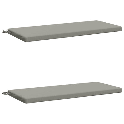 vidaXL 2-Piece Bench Cushions SOEST 2 pcs 100% Polyester Grey