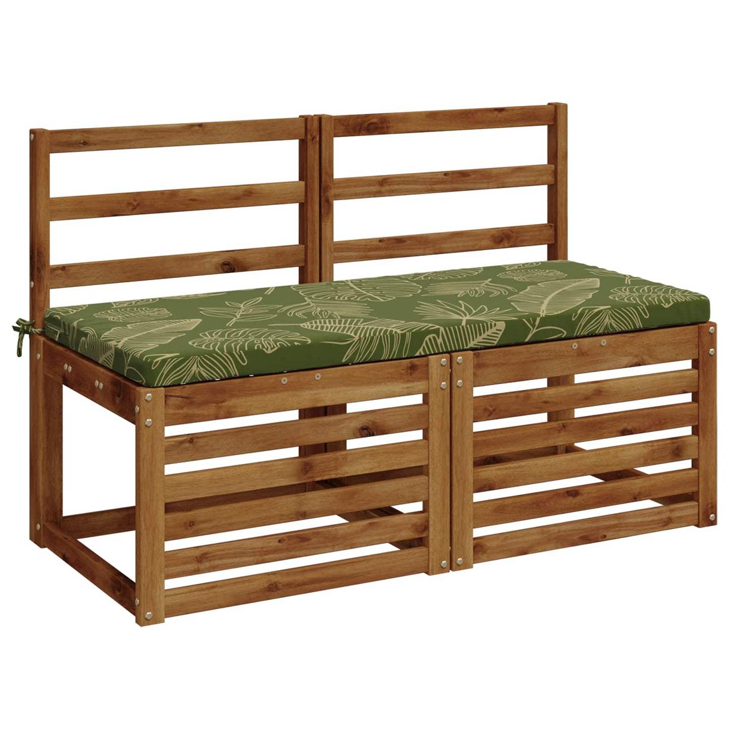 vidaXL Bench Cushion SOEST 100% Polyester Leaf Design 110 x 50 x 5 cm