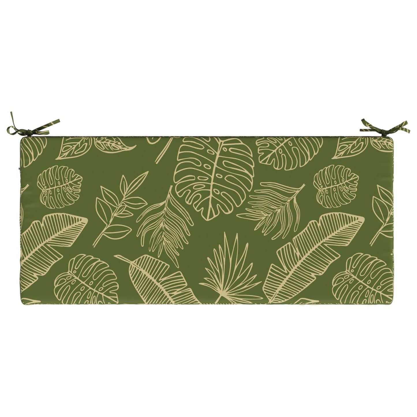 vidaXL Bench Cushion SOEST 100% Polyester Leaf Design 110 x 50 x 5 cm