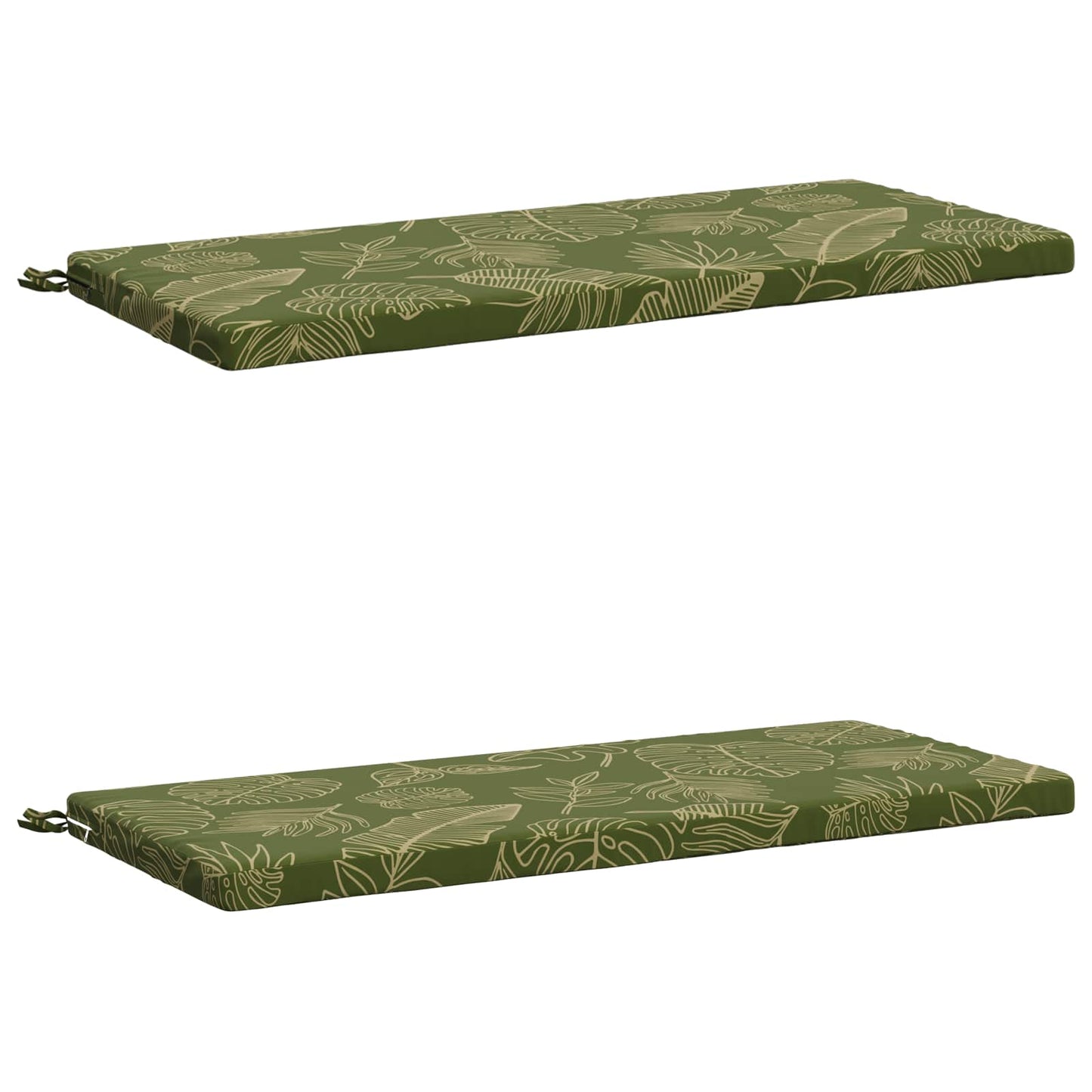 vidaXL 2-Piece Bench Cushions SOEST 2 pcs 100% Polyester Leaf Design
