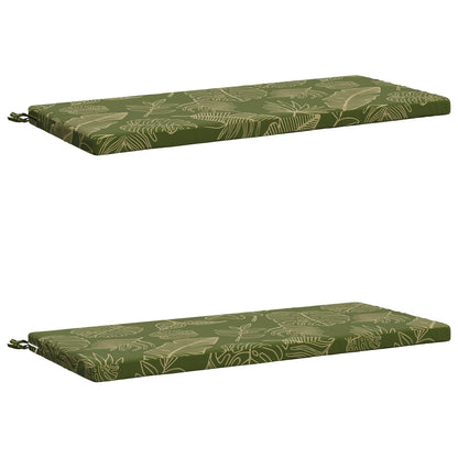 vidaXL 2-Piece Bench Cushions SOEST 2 pcs 100% Polyester Leaf Design