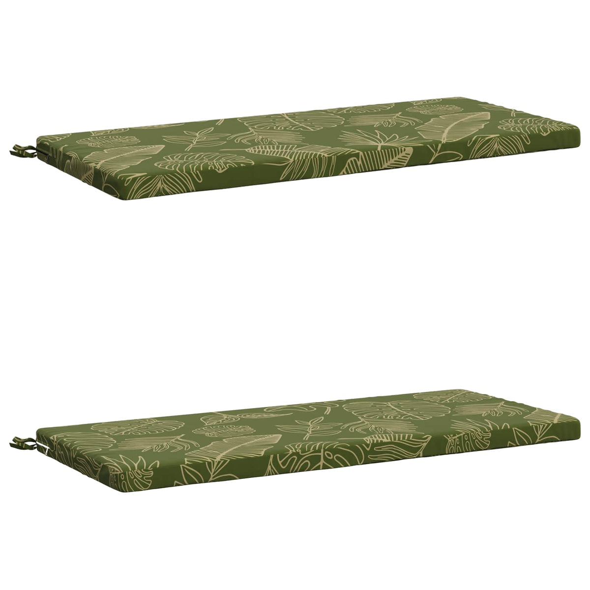 vidaXL Bench Cushions SOEST 2 pcs 100% Polyester Leaf Design