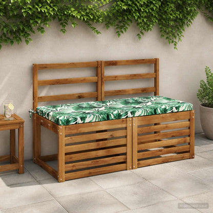 vidaXL Bench Cushion SOEST 100% Polyester Leaf Pattern 120 x 50 x 5 cm
