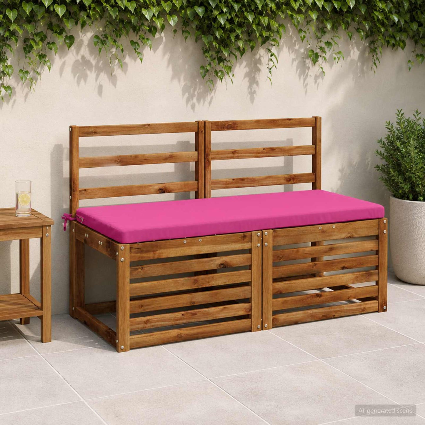 vidaXL 2-Piece Bench Cushions SOEST 2 pcs 100% Polyester Pink