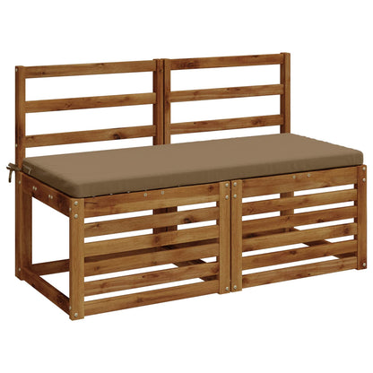 vidaXL Bench Cushion SOEST 100% Polyester Taupe 110 x 50 x 5 cm
