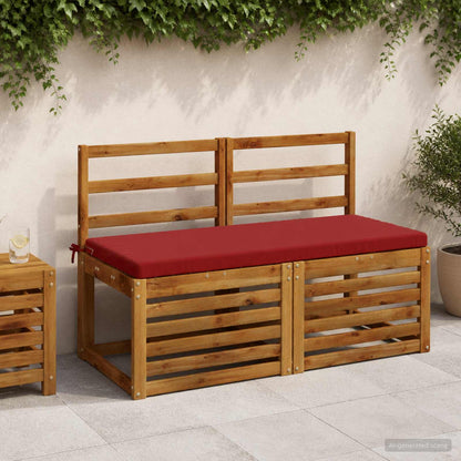 vidaXL 2-Piece Bench Cushions SOEST 2 pcs 100% Polyester Wine Red