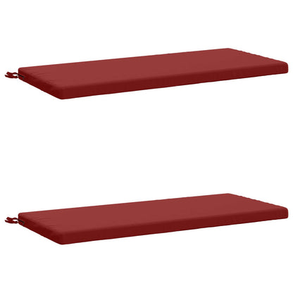vidaXL 2-Piece Bench Cushions SOEST 2 pcs 100% Polyester Wine Red