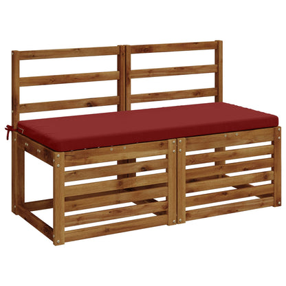 vidaXL 2-Piece Bench Cushions SOEST 2 pcs 100% Polyester Wine Red