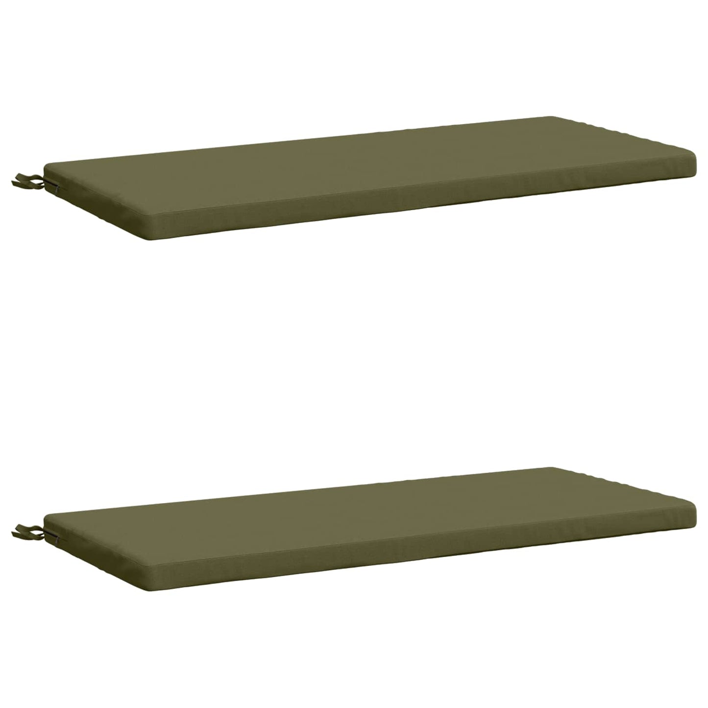 vidaXL 2-Piece Bench Cushions SOEST 2 pcs 100% Polyester Olive Green