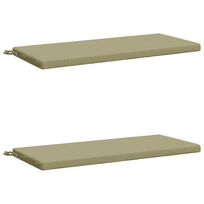 vidaXL 2-Piece Bench Cushions SOEST 2 pcs 100% Polyester Light Green