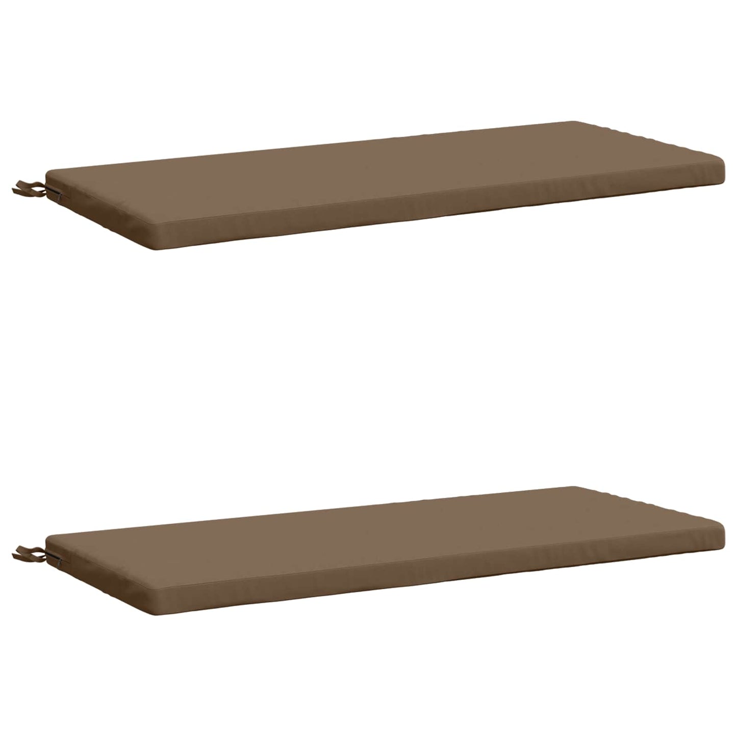 vidaXL 2-Piece Bench Cushions SOEST 2 pcs 100% Polyester Taupe