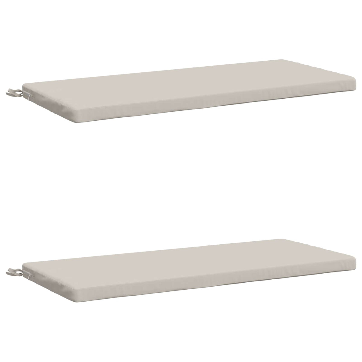 vidaXL 2-Piece Bench Cushions SOEST 2 pcs 100% Polyester White
