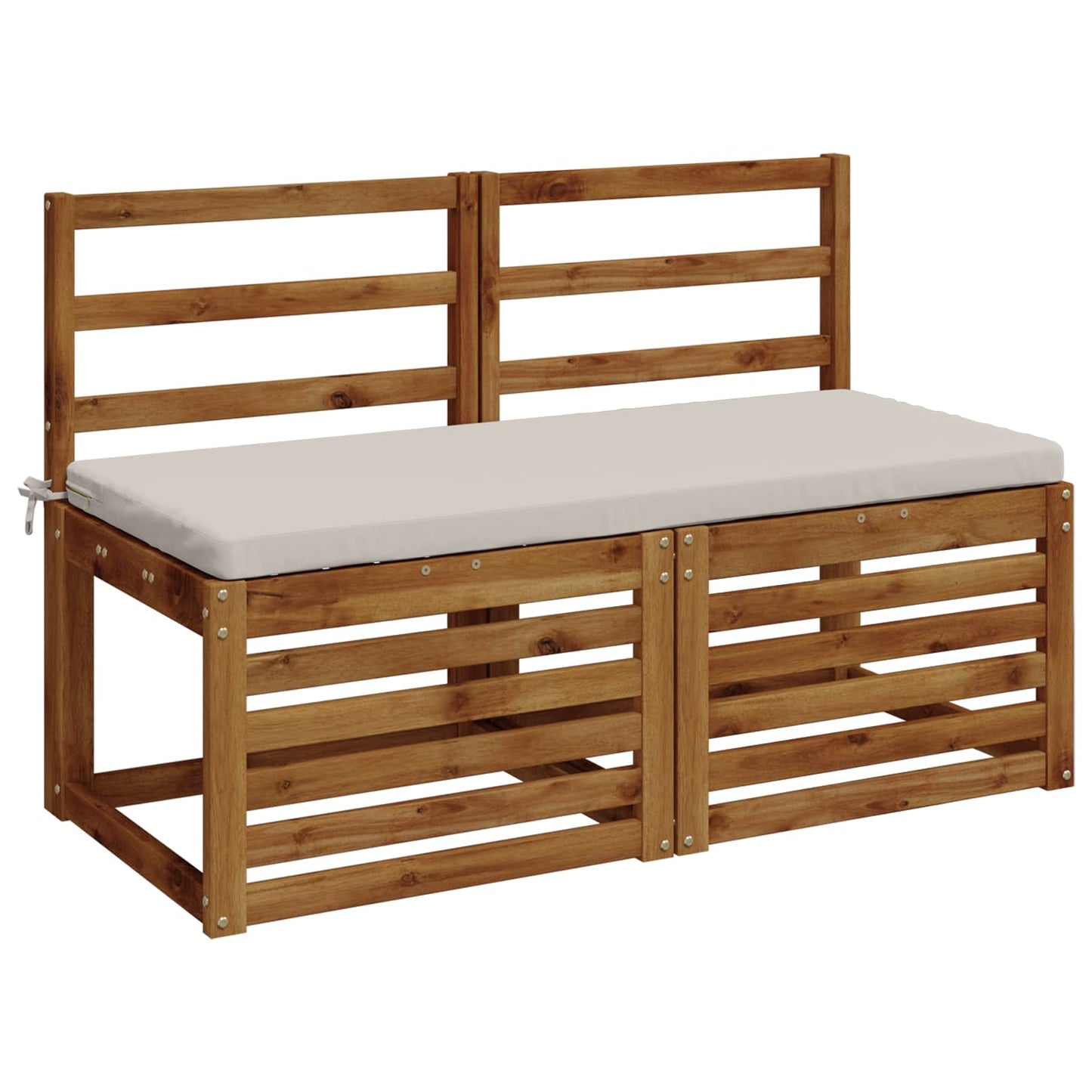 vidaXL 2-Piece Bench Cushions SOEST 2 pcs 100% Polyester White