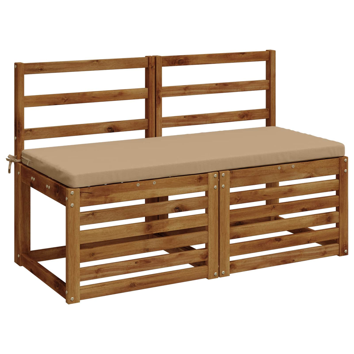 vidaXL Bench Cushion SOEST 100% Polyester Sand 120 x 50 x 5 cm