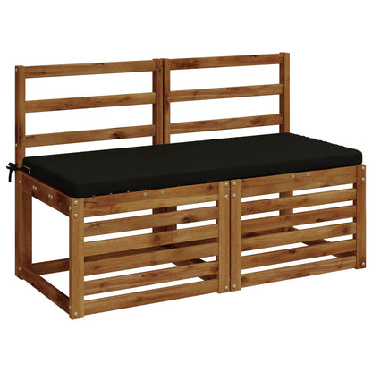 vidaXL Bench Cushion SOEST 100% Polyester Black 120 x 50 x 5 cm