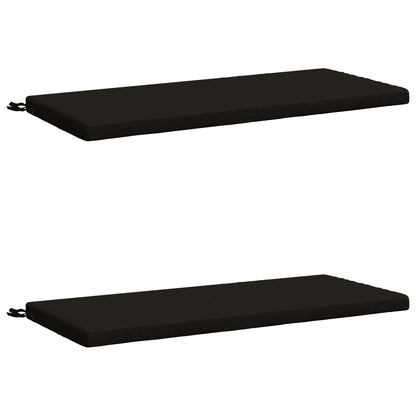 vidaXL 2-Piece Bench Cushions SOEST 2 pcs 100% Polyester Black
