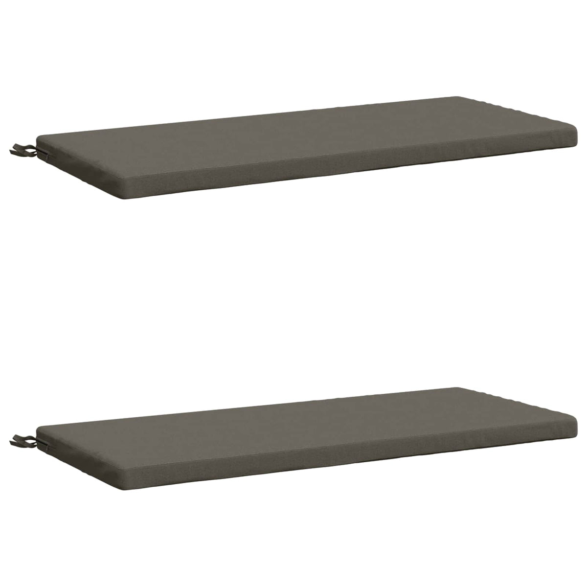 vidaXL 2-Piece Bench Cushions SOEST 2 pcs 100% Polyester Grey