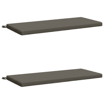 vidaXL 2-Piece Bench Cushions SOEST 2 pcs 100% Polyester Grey