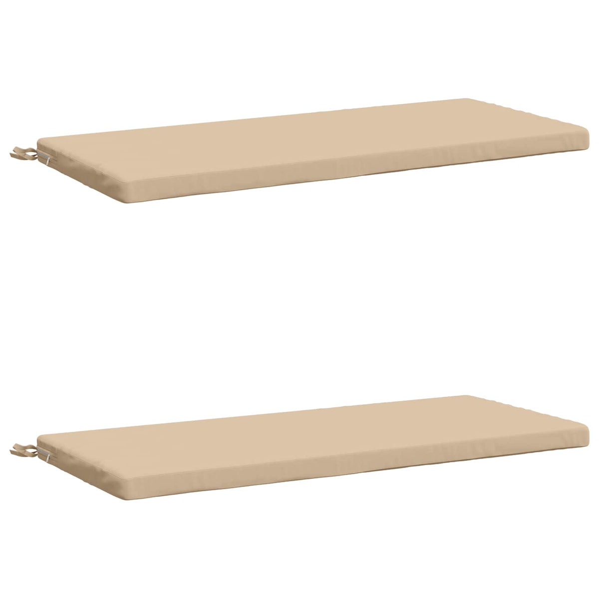 vidaXL 2-Piece Bench Cushions SOEST 2 pcs 100% Polyester Cream