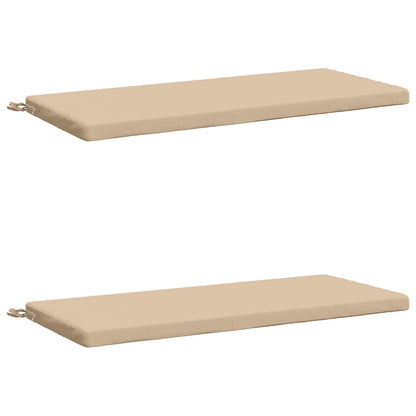 vidaXL 2-Piece Bench Cushions SOEST 2 pcs 100% Polyester Cream