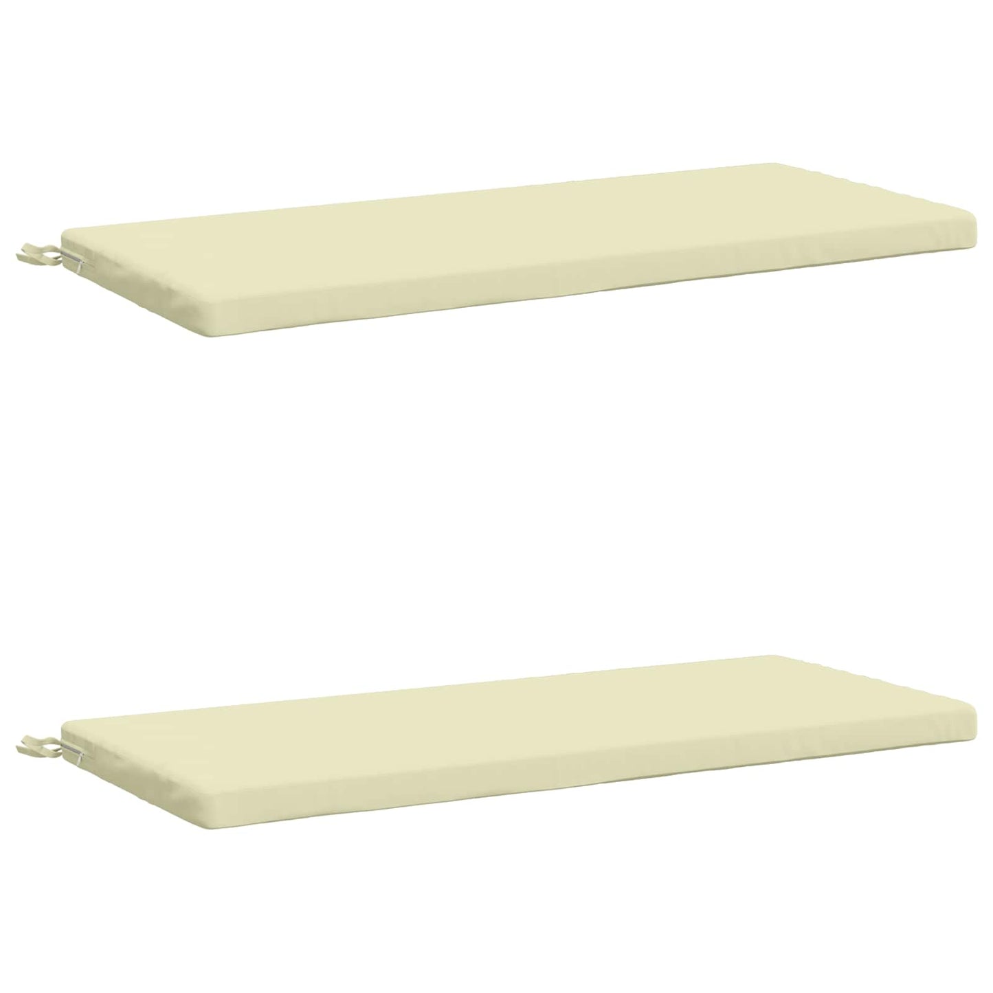 vidaXL 2-Piece Bench Cushions SOEST 2 pcs 100% Polyester Cream