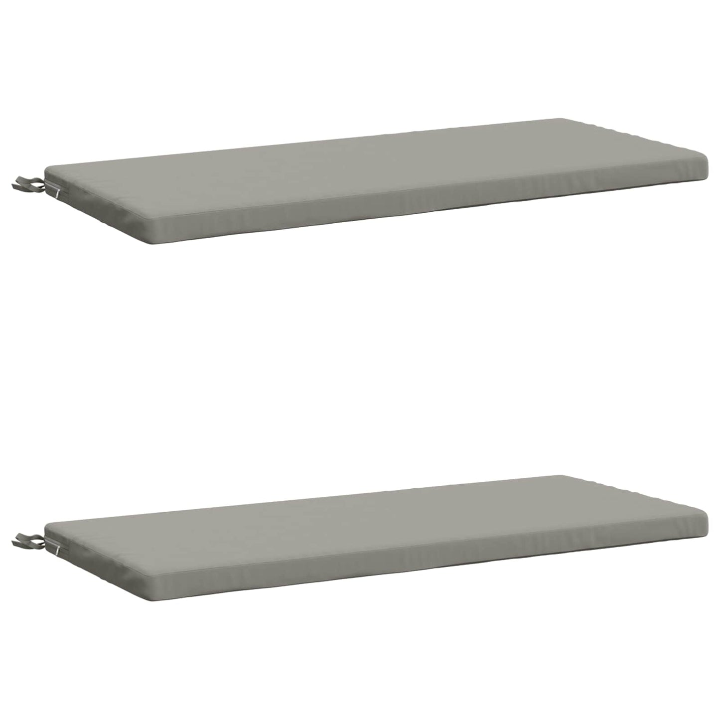 vidaXL 2-Piece Bench Cushions SOEST 2 pcs 100% Polyester Grey