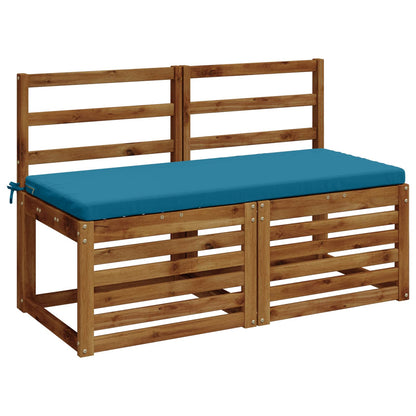 vidaXL 2-Piece Bench Cushions SOEST 2 pcs 100% Polyester Light Blue