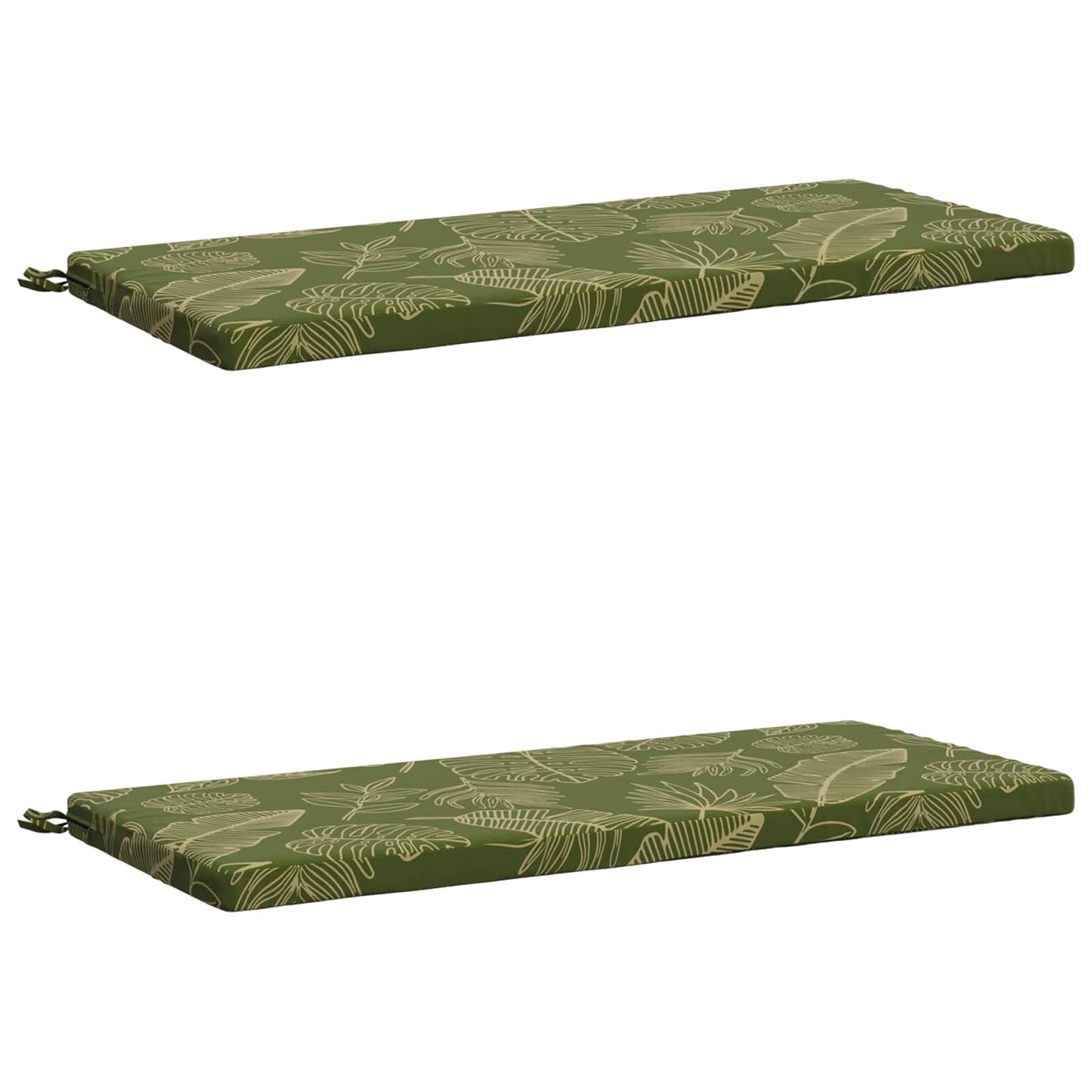 vidaXL 2-Piece Bench Cushions SOEST 2 pcs 100% Polyester Leaf Design