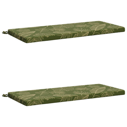 vidaXL 2-Piece Bench Cushions SOEST 2 pcs 100% Polyester Leaf Design