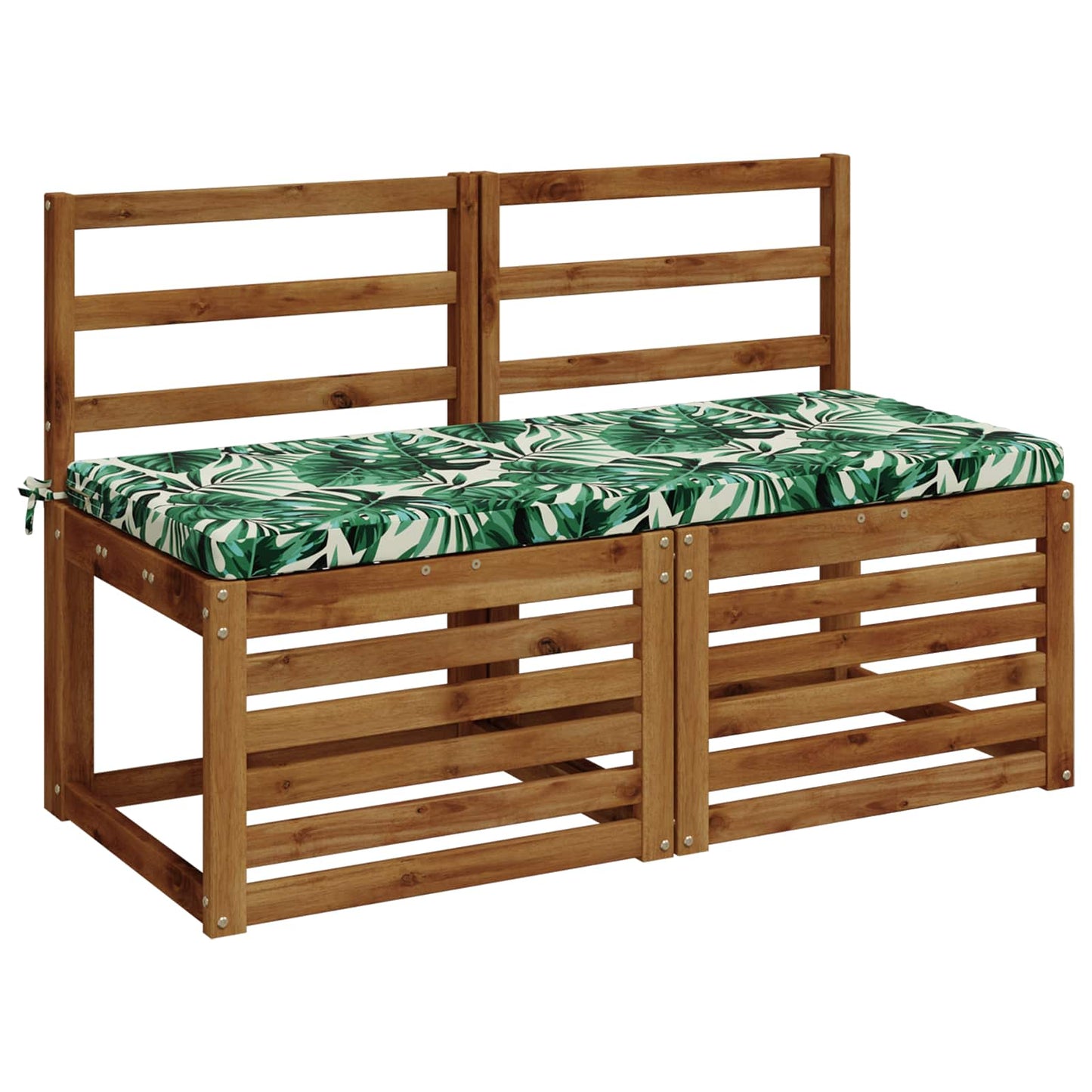 vidaXL Bench Cushion SOEST 100% Polyester Leaf Pattern 120 x 50 x 5 cm