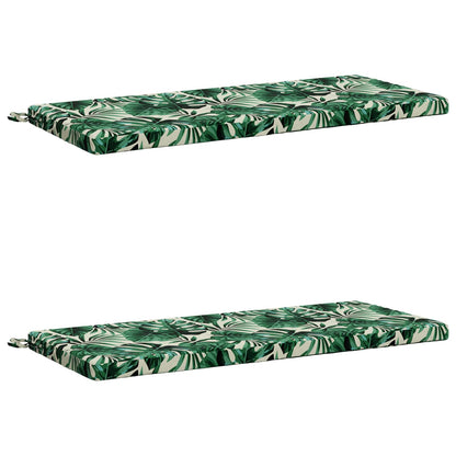 vidaXL 2-Piece Bench Cushions SOEST 2 pcs 100% Polyester Leaf Pattern