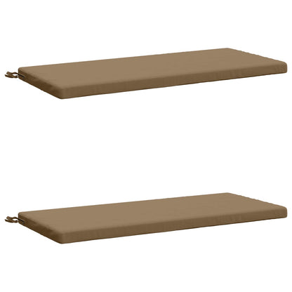 vidaXL 2-Piece Bench Cushions SOEST 2 pcs 100% Polyester Taupe