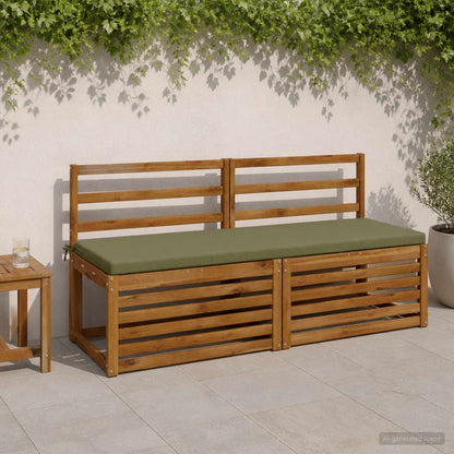 vidaXL Bench Cushion SOEST 100% Polyester Olive Green 140 x 50 x 5 cm
