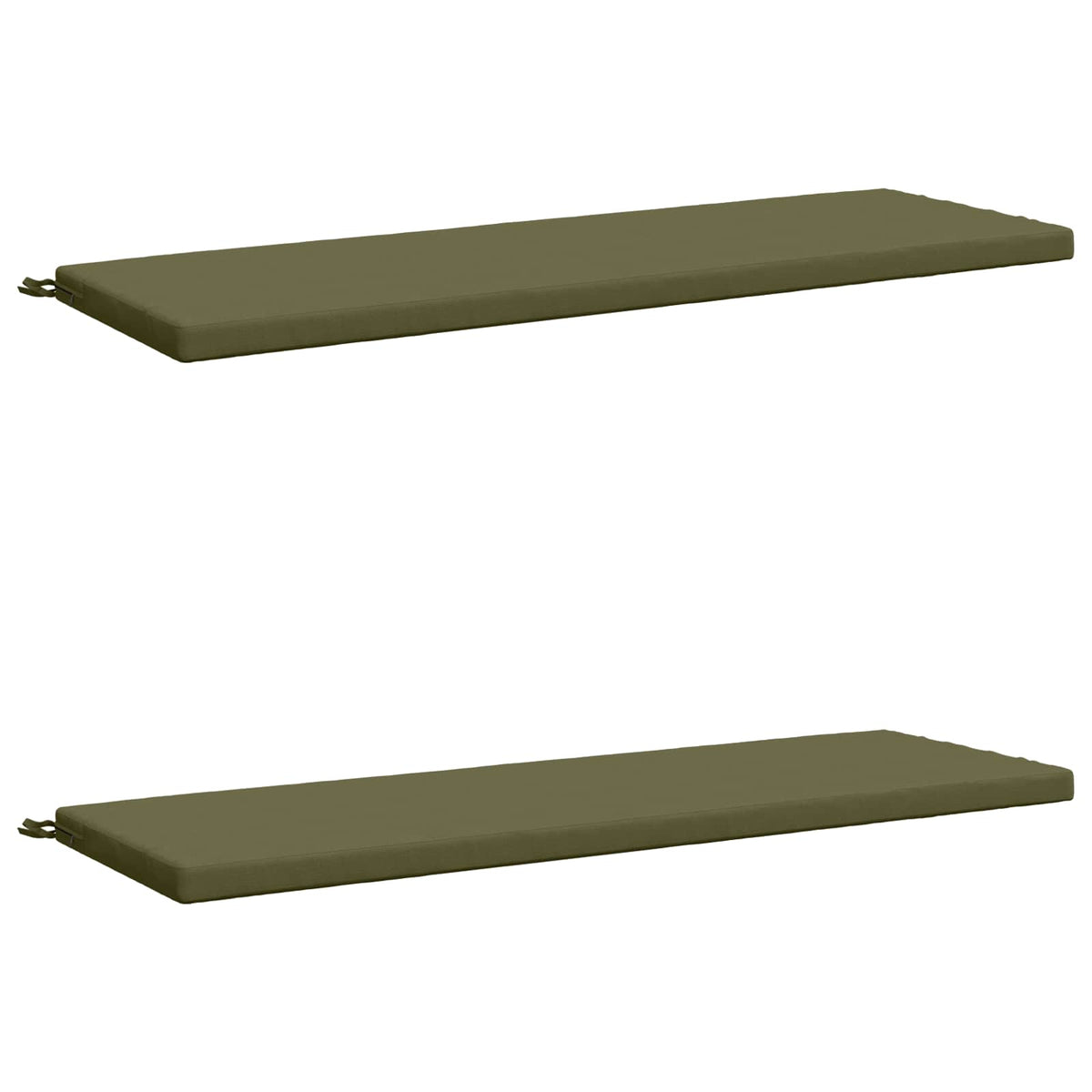 vidaXL 2-Piece Bench Cushions SOEST 2 pcs 100% Polyester Olive Green