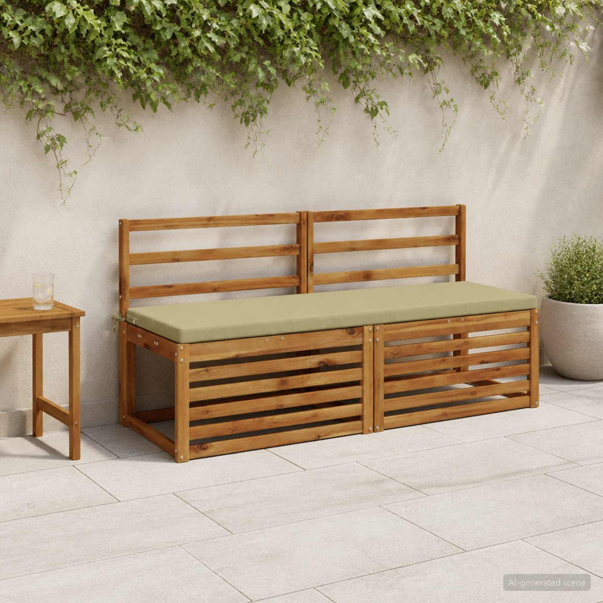 vidaXL 2-Piece Bench Cushions SOEST 2 pcs 100% Polyester Light Green