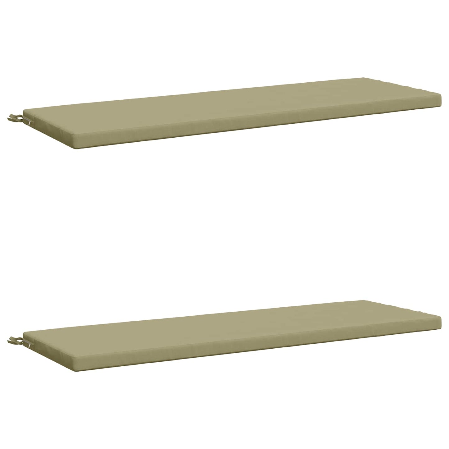 vidaXL 2-Piece Bench Cushions SOEST 2 pcs 100% Polyester Light Green