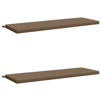 vidaXL 2-Piece Bench Cushions SOEST 2 pcs 100% Polyester Taupe