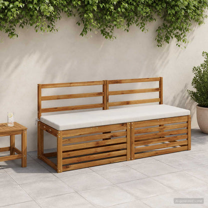 vidaXL 2-Piece Bench Cushions SOEST 2 pcs 100% Polyester White