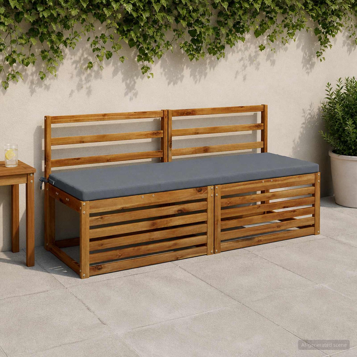 vidaXL 2-Piece Bench Cushions SOEST 2 pcs 100% Polyester Blue