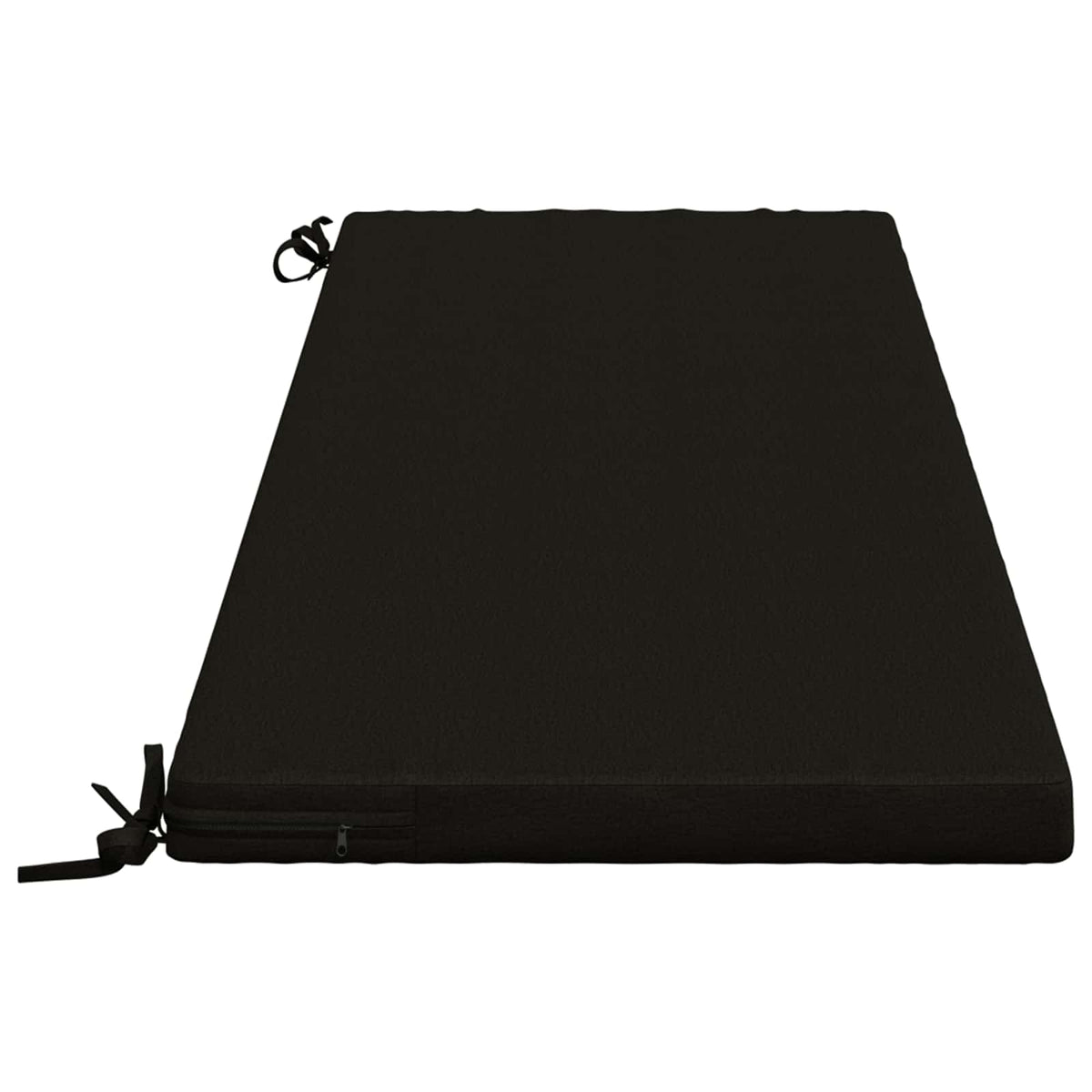 vidaXL Bench Cushion SOEST 100% Polyester Black 140 x 50 x 5 cm
