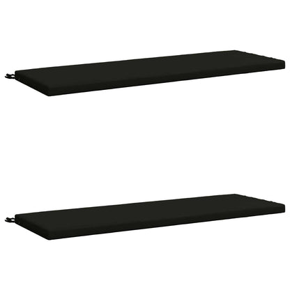 vidaXL 2-Piece Bench Cushions SOEST 2 pcs 100% Polyester Black