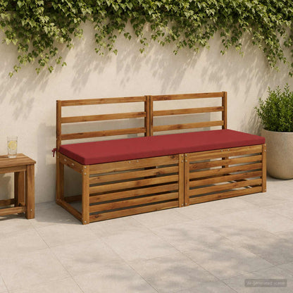 vidaXL 2-Piece Bench Cushions SOEST 2 pcs 100% Polyester Red