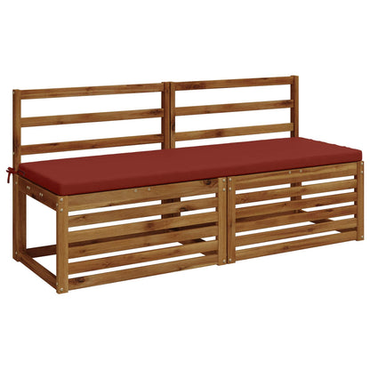 vidaXL 2-Piece Bench Cushions SOEST 2 pcs 100% Polyester Red