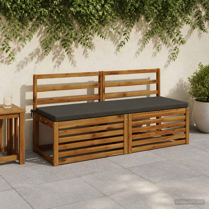 vidaXL 2-Piece Bench Cushions SOEST 2 pcs 100% Polyester Anthracite