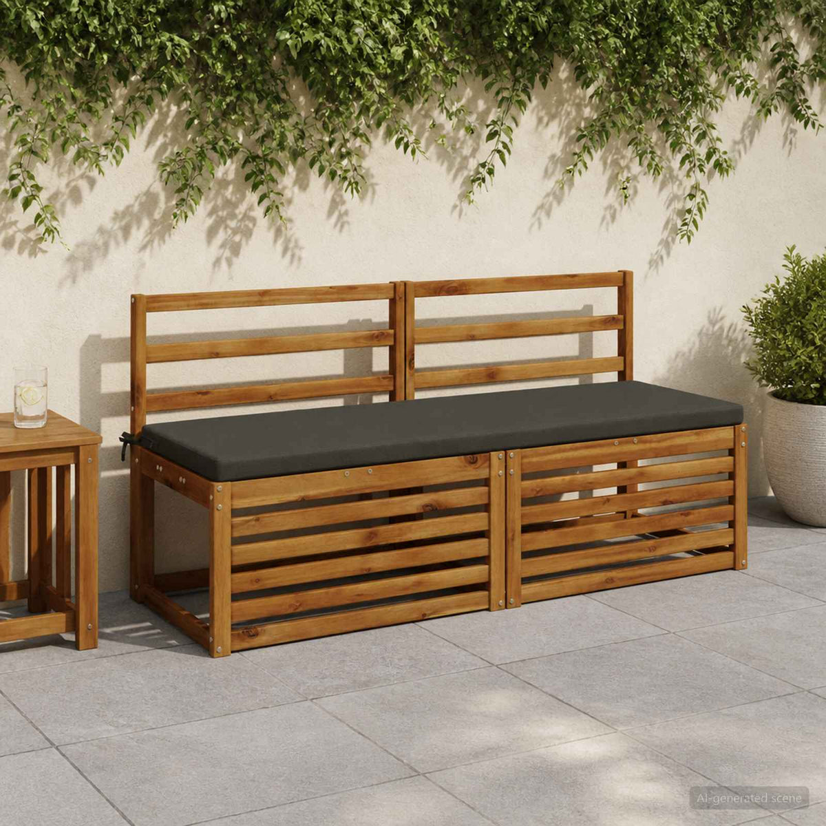 vidaXL 2-Piece Bench Cushions SOEST 2 pcs 100% Polyester Anthracite