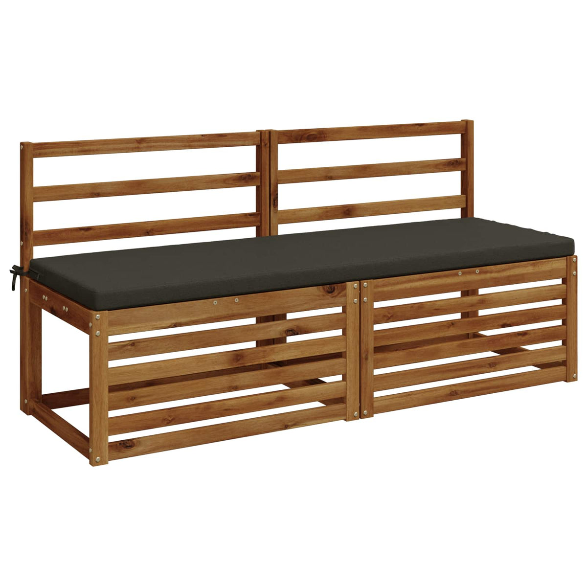 vidaXL 2-Piece Bench Cushions SOEST 2 pcs 100% Polyester Anthracite