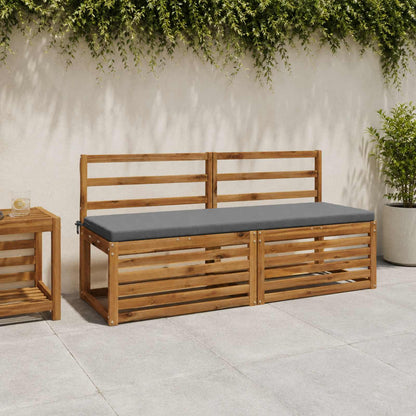 vidaXL Bench Cushion SOEST 100% Polyester Grey 140 x 50 x 5 cm