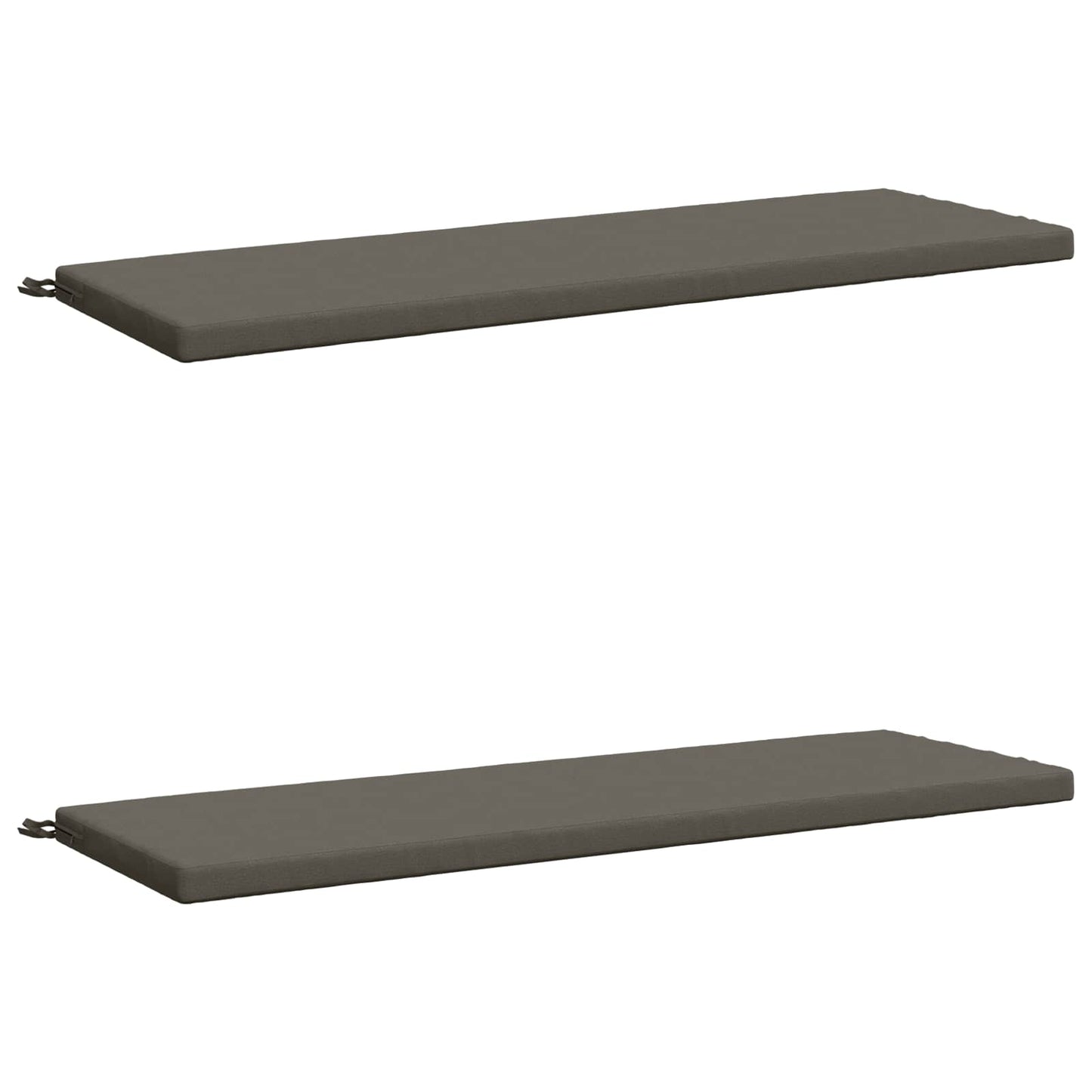 vidaXL 2-Piece Bench Cushions SOEST 2 pcs 100% Polyester Grey